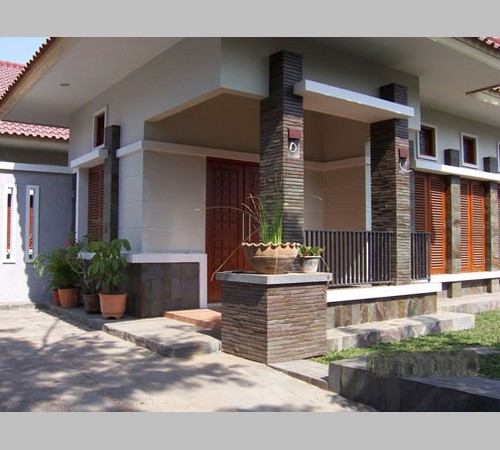  Desain  Tiang Teras  Rumah  Modern Bagian Eksterior Depan  