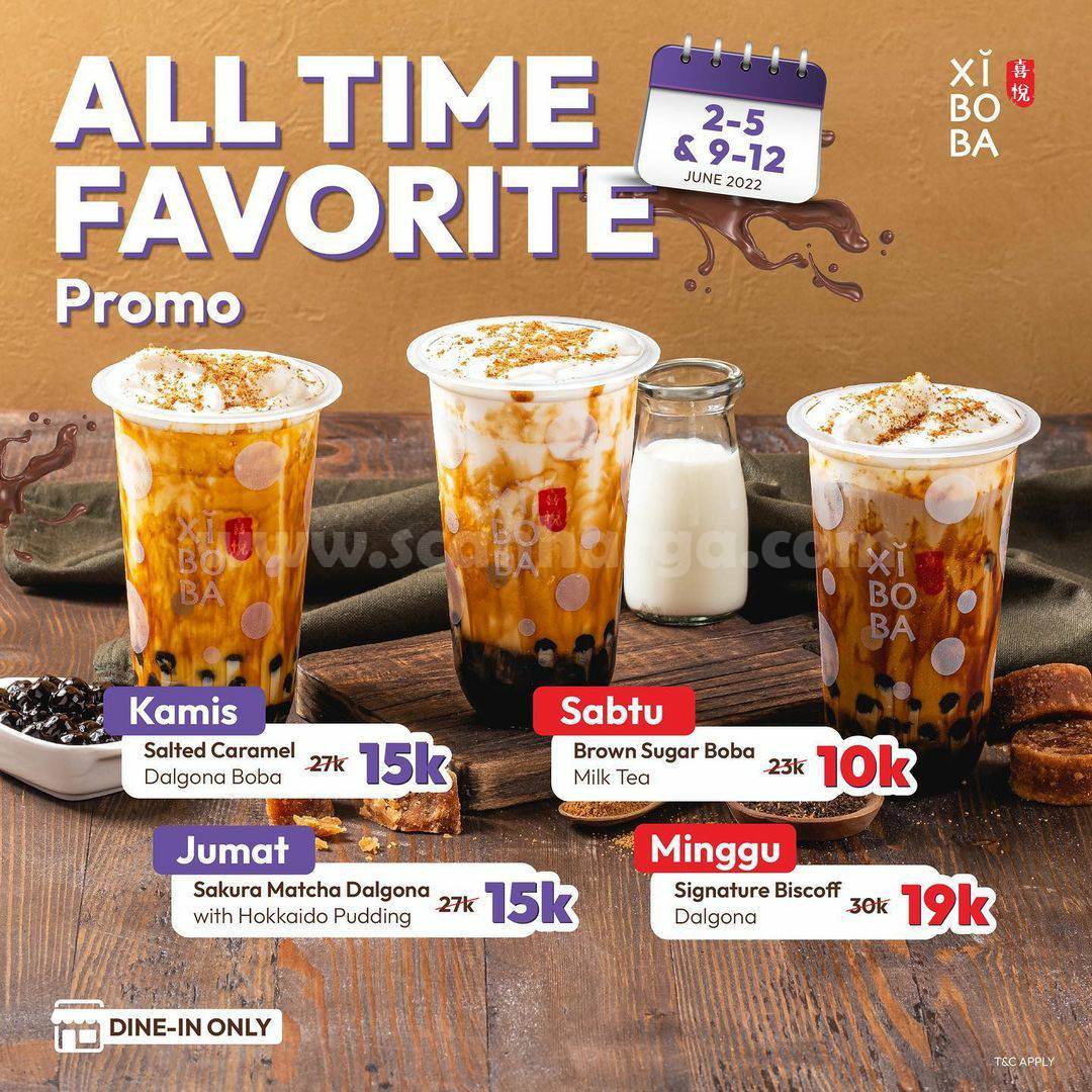 XIBOBA Promo ALL TIME FAVORITE - Harga Spesial Menu mulai 10RB*