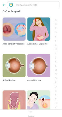 Lengkapnya daftar penyakit di sehatq dot com