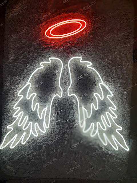 Bảng led neon đôi cánh thiên thần