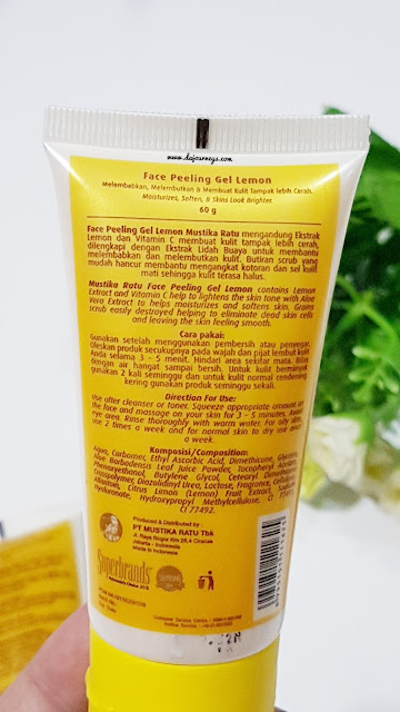 [Review] Mustika Ratu Face Peeling Gel dan Peel Off Mask Lemon 