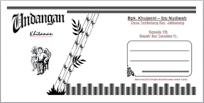 15 Template Undangan Pernikahan & Khitanan Model Amplop Kabinet