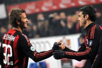 Ricardo Kaka and David Beckham