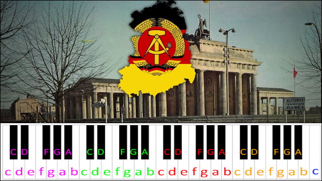 Auferstanden aus Ruinen (National Anthem of East Germany) Piano / Keyboard Easy Letter Notes for Beginners