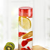 Buy Set Of 6 Transparent & Red H2O Glass Fridge Water Bottles- 920ml Each 29% Off