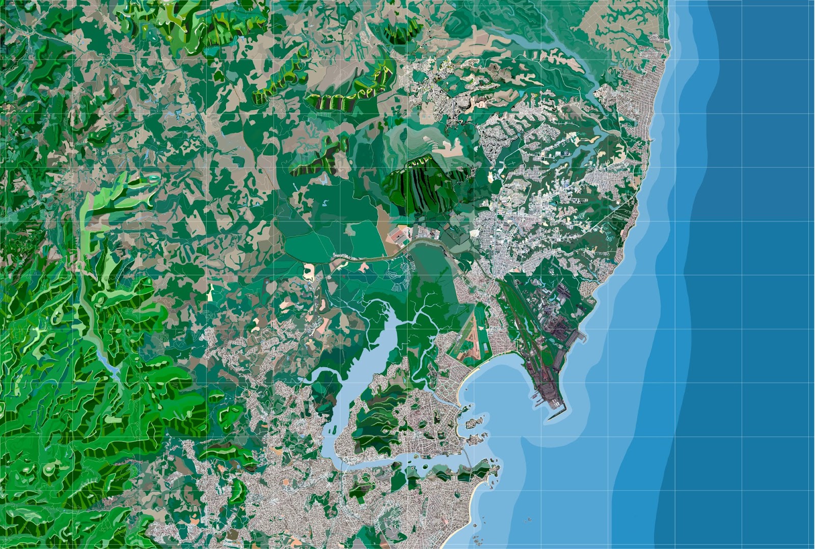  Map of Vitória - ES, 190 x 280 cm, 200 ppi.