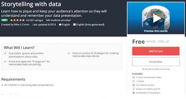 [100% Off] Storytelling with data| Worth 19,99$