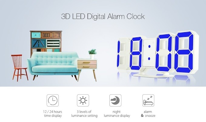 Đồng hồ 3D Led Treo tường - Để bàn - Trang trí