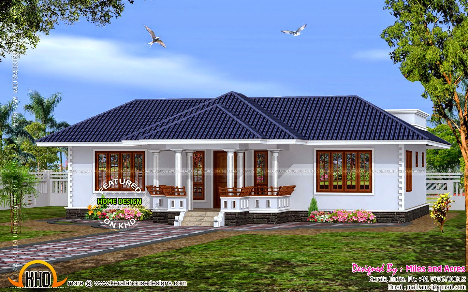 Buzz Online House  plan  of single floor  house  Kerala  