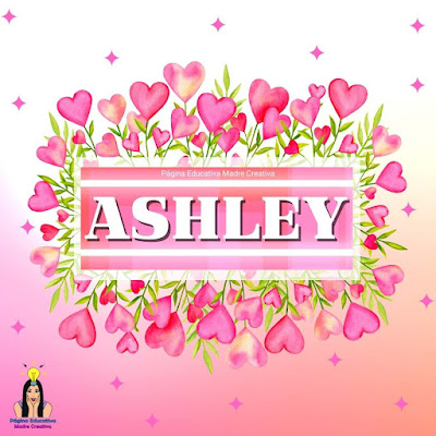 Solapín para imprimir - Nombre Ashley