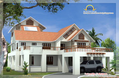 Beautiful Luxury 3 Storey Home Elevation - 536 Square Meter (5774 Sq. Ft.) - November 2011