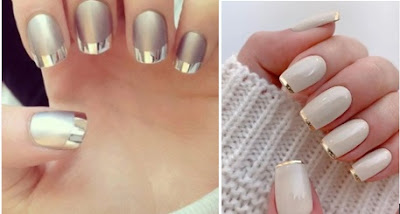 diseños de uñas elegantes para boda en 2 colores,diseños finos de uñas para la novia