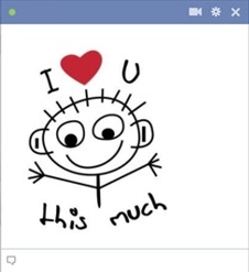 Love you so much - new Facebook emoticon