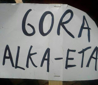 Alka-ETA, la pancarta dela discordia