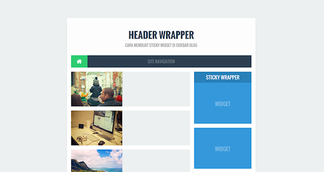 Membuat Sticky Widget di Sidebar Blog