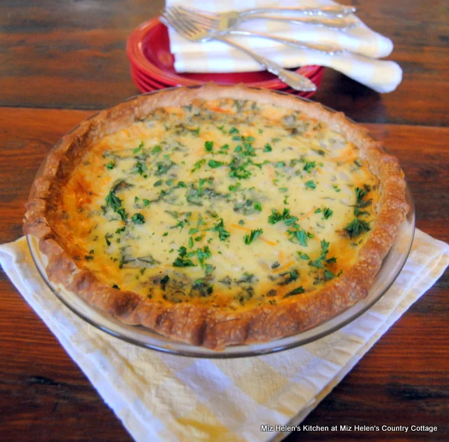 Ham and Cheese Quiche at Miz Helen's Country Cottage