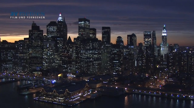 Photo of Lower Manhattan buildings at sunset