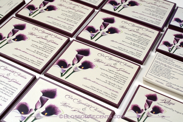 Purple Calla Lily Wedding Invitation These got shipped and delivered not to