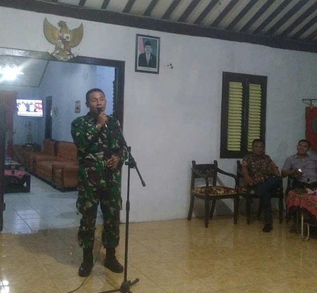 JALIN KOMSOS DANRAMIL HADIRI PERTEMUAN PAGUYUBAN KEPALA DESA SE KEC. GROGOL