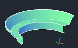 Latihan autocad 3D - perintah sweep membuat bench park