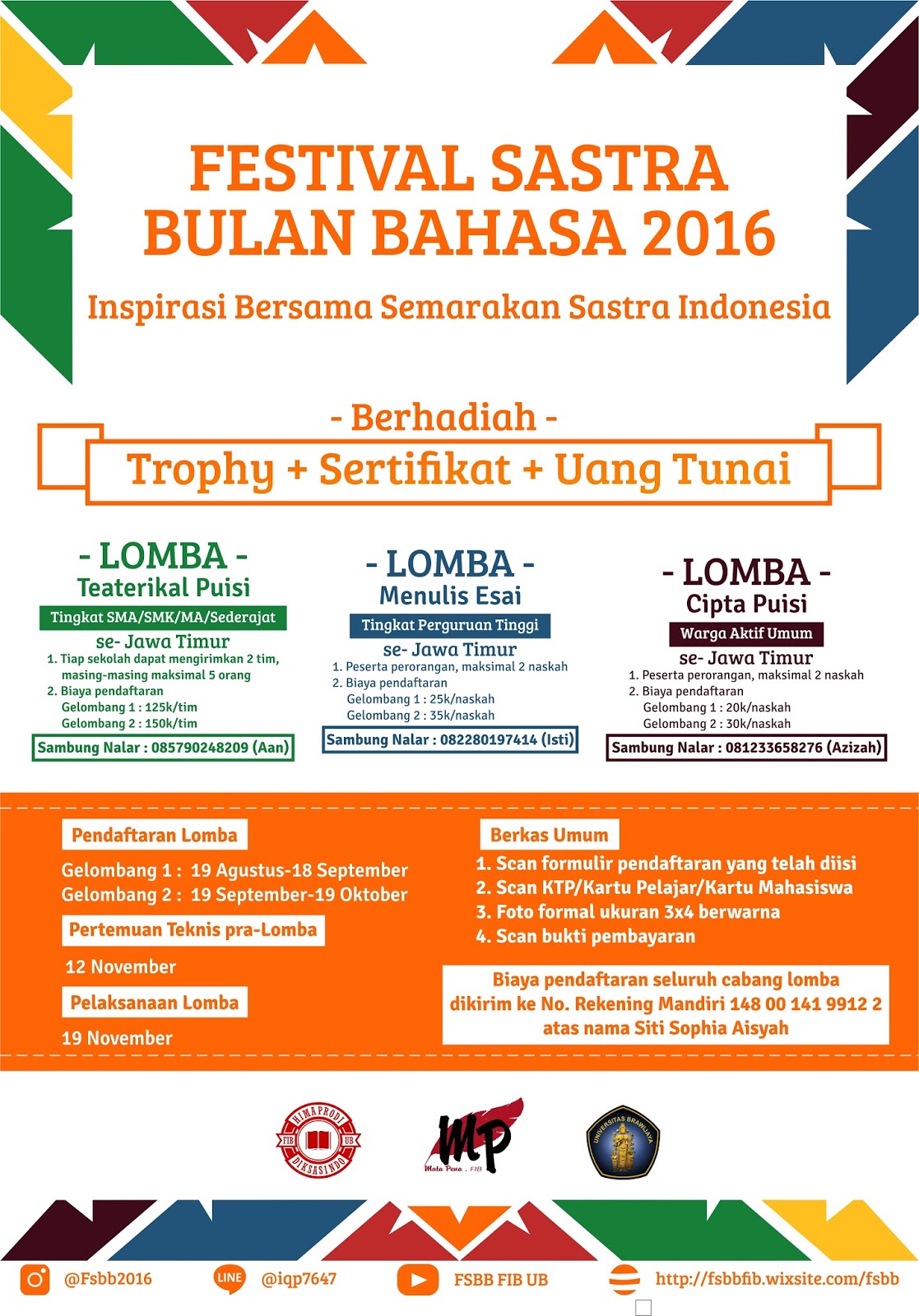 Festival Sastra Bulan  Bahasa  FSBB 2022