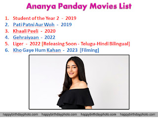 ananya panday movies name all including upcoming movie 2023