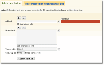 text ad easyhits4u
