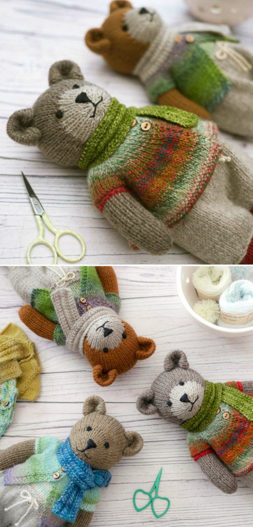 Knitted Teddy Bear - Knitting Pattern 