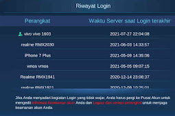 6 Cara Melihat Riwayat Login Di ML, 100% Work