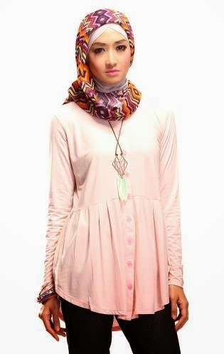 15 Koleksi Desain Baju Atasan Muslim Wanita Terbaru 2017