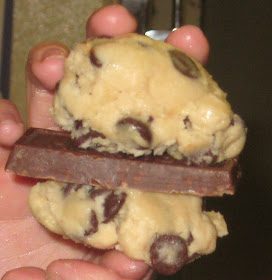 Candy Bar Stuffed Chocolate Chip Cookies