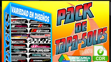 🔥PACK DE DISEÑOS  DE TAPA SOLES PARA AUTOS Y MOTOS TORITOS