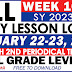 DAILY LESSON LOGS (WEEK 10: Q2) JANUARY 22-23, 2024