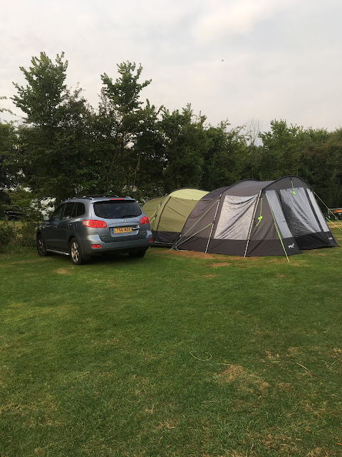 tent with porch extension