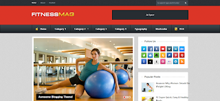 FitnessMag Blogger Template FitnessMag Blogger Template Design For Fitness Related Premium Sites