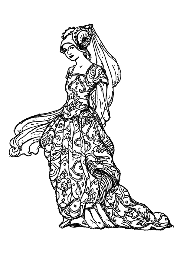 coloriage princesse gratuit