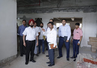 CS Sandhu inspects work at uttarakhand sadan new delhi