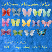 Painted Butterflies PNG tubes