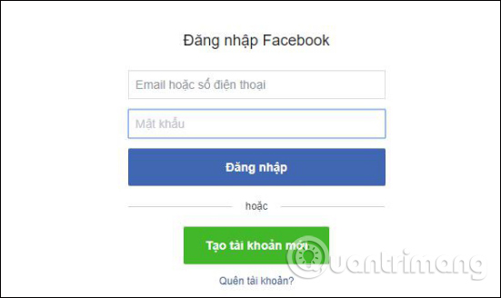 Log in to your new Facebook account