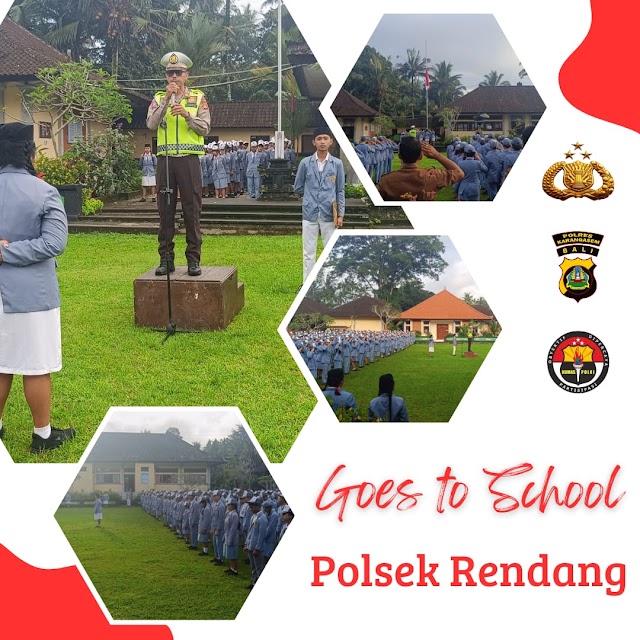 Polsek Rendang Melaksanakan Kegiatan Kepolisian Goes To School Di SMA Negeri 1 Rendang. 