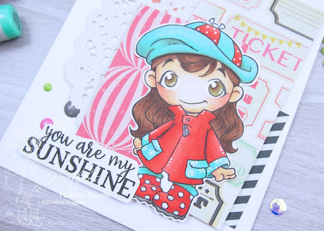 Heather's Hobbie Haven - Girl with Rain Coat Card Kit