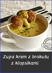  Zupa krem z brokułu z klopsikami