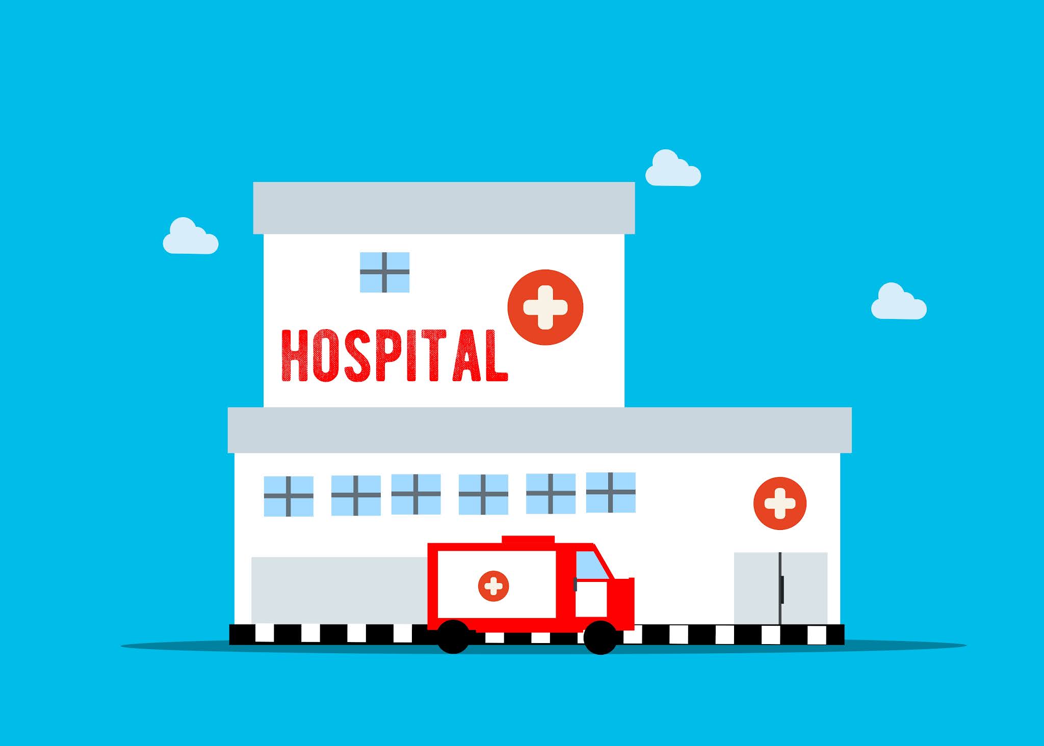 Hospital and ambulance graphic design