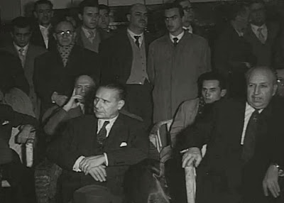 Autoridades, organizadores y asistentes al II Torneo Internacional de Ajedrez Madrid 1957