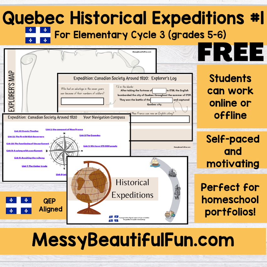 Cycle 3 History is HERE - Quebec Historical Expeditions!