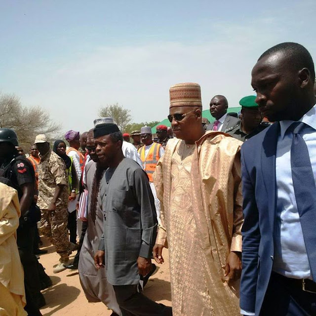 Vice President Osinbajo Pictured At Dalori IDP Camp In Maiduguri