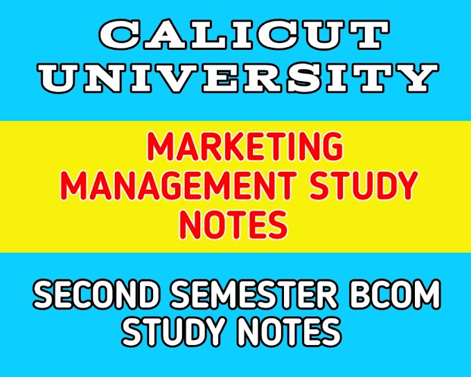 Calicut University 2nd Sem Marketing Management Pdf