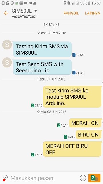 (Learn Arduino Controller + Source Code) Cara Menggunakan SMS Untuk Control LED / Relay via Module SIM800L 