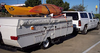 chevy and camping trailer