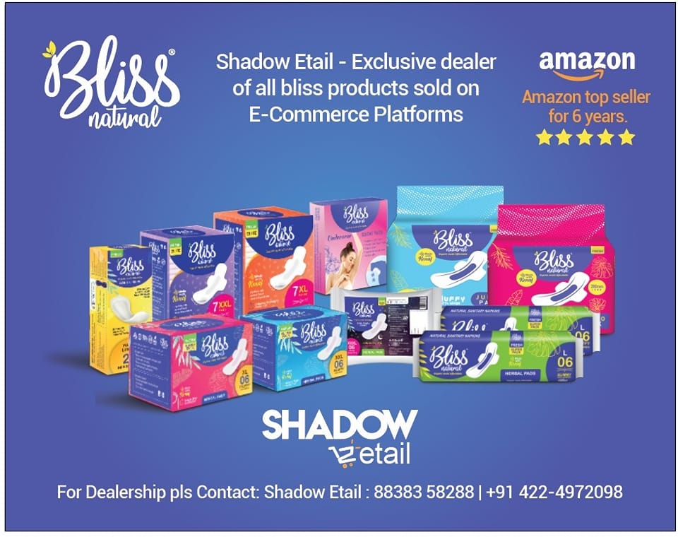 Bliss Pads- “‘Organic made affordable” The comfort of hygiene under the coverage of organic aura. India’s only plastic free sanitary pads made of sustainable plant fibers.